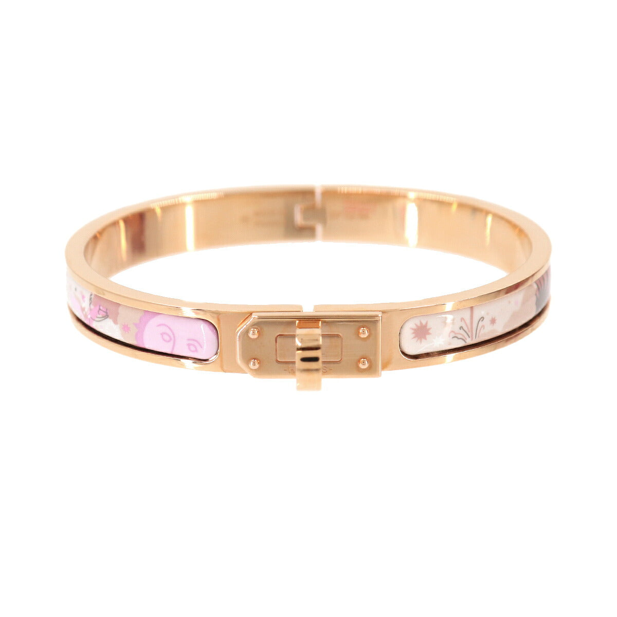 Mini Clic Kelly Bangle Bracelet White Rose gold Accessory