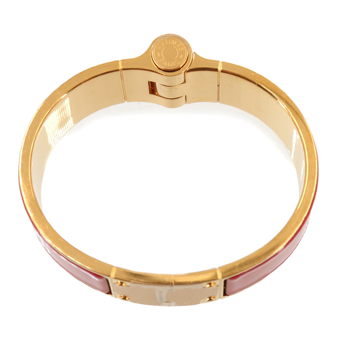 Charniere GM Bracelet Bangle Gold Rouge Vif