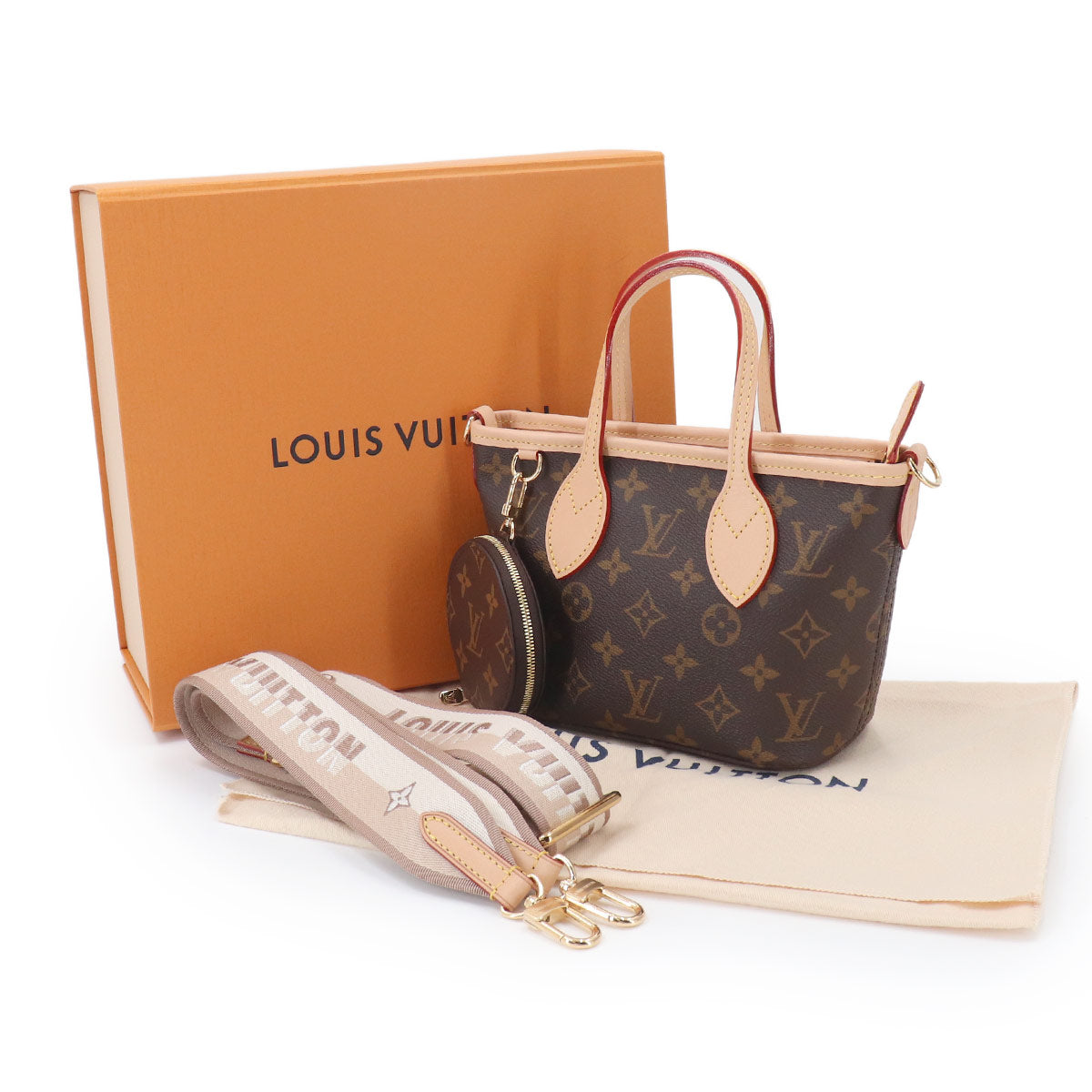 Monogram Neverfull BB Tote Shoulder Bag Brown M46705