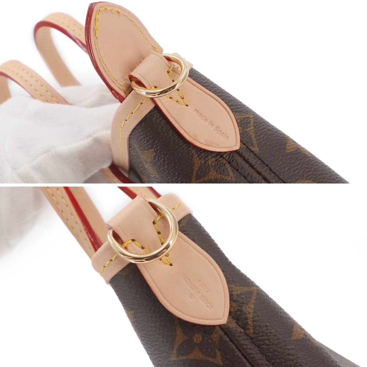 Monogram Neverfull BB Tote Shoulder Bag Brown M46705