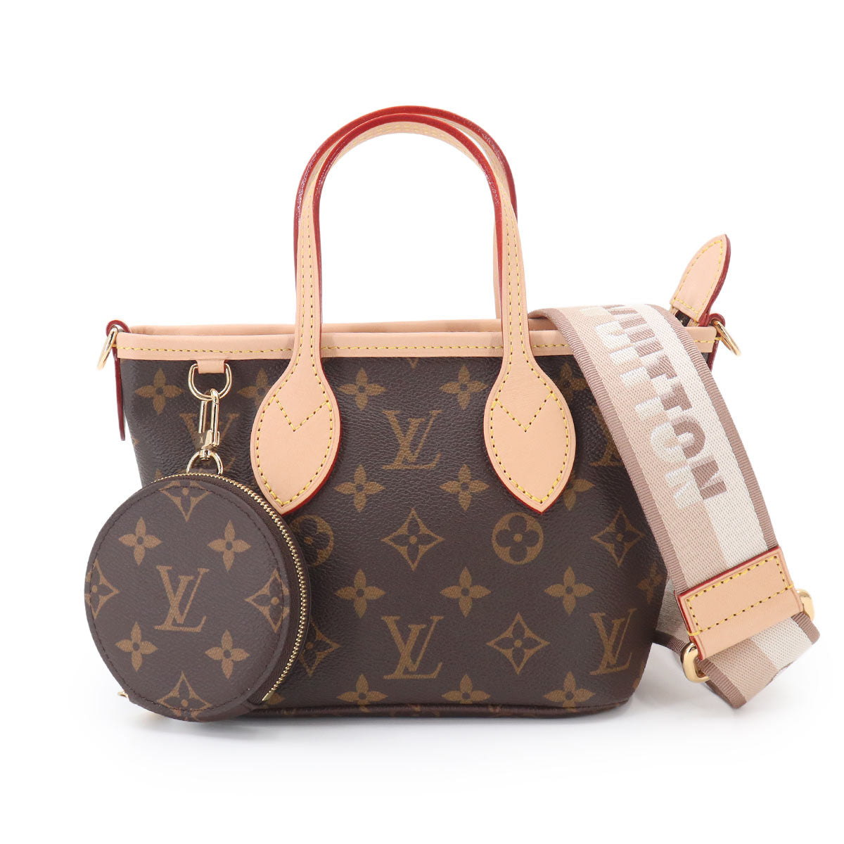 Monogram Neverfull BB Tote Shoulder Bag Brown M46705