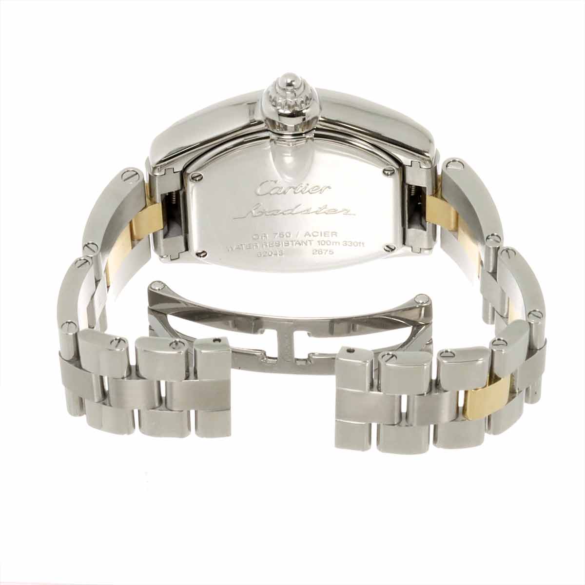 Roadster SM W62026Y4 Date K18YG Quartz Silver Dial Ladies