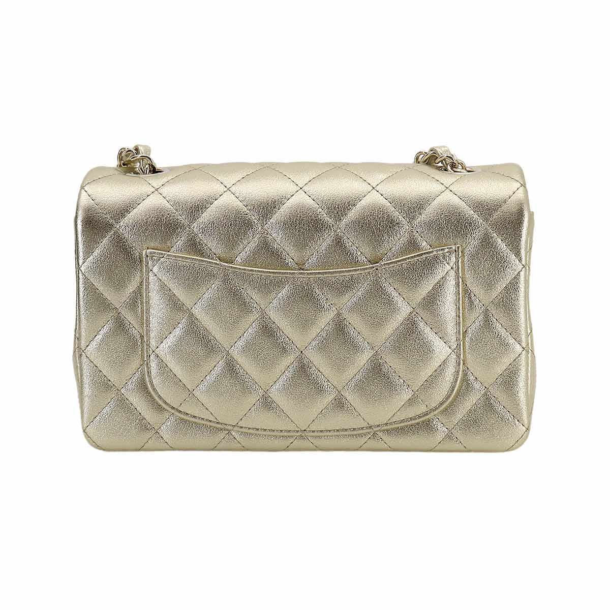 Mini Matelasse 20 Chain Shoulder Bag Leather Gold A69900 Purse