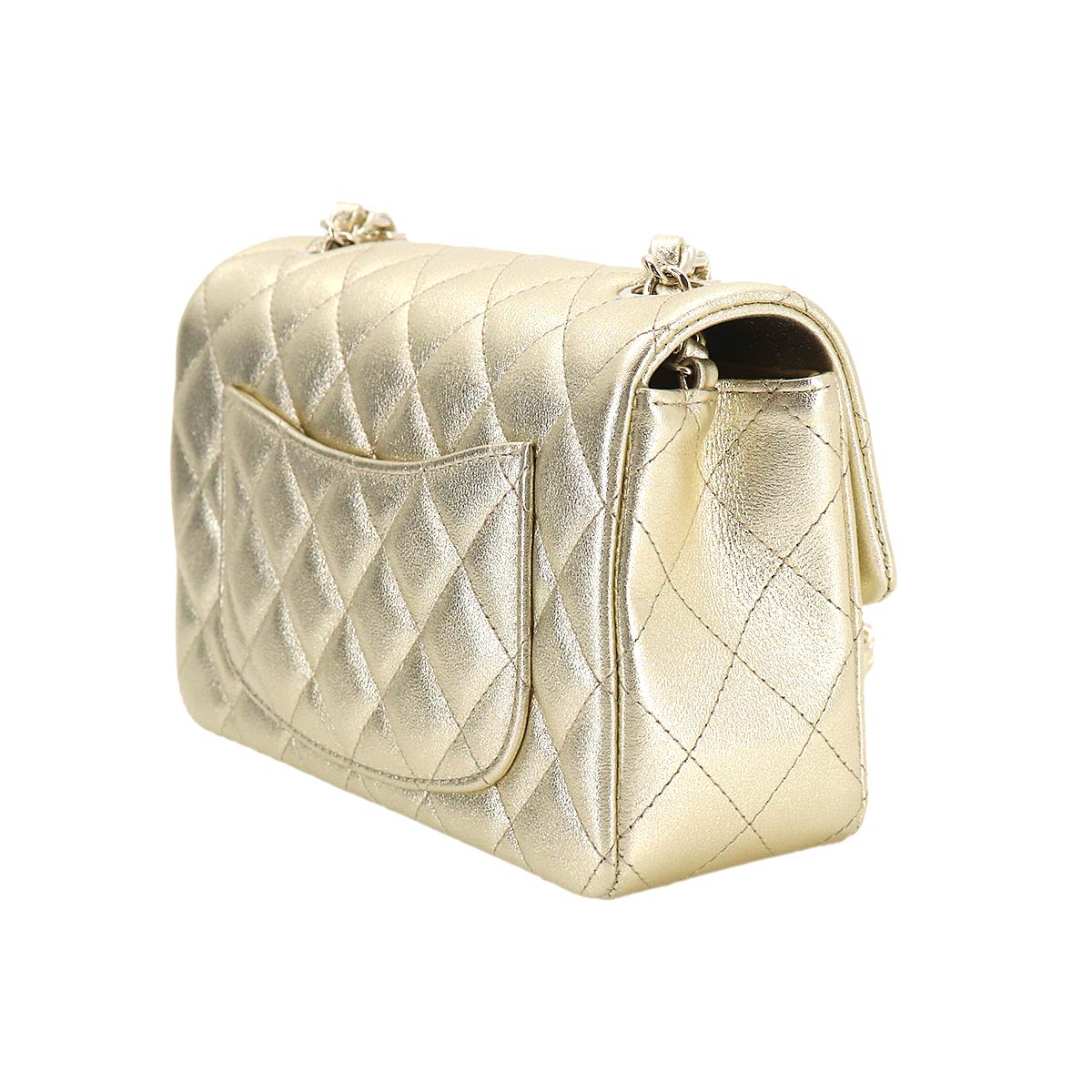 Mini Matelasse 20 Chain Shoulder Bag Leather Gold A69900 Purse