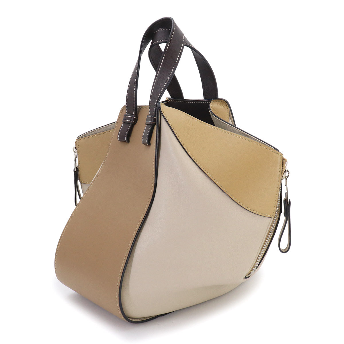 Hammock Small Hand Shoulder Bag Leather Beige Brown Purse