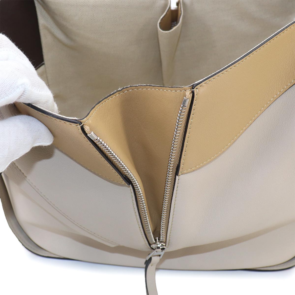 Hammock Small Hand Shoulder Bag Leather Beige Brown Purse