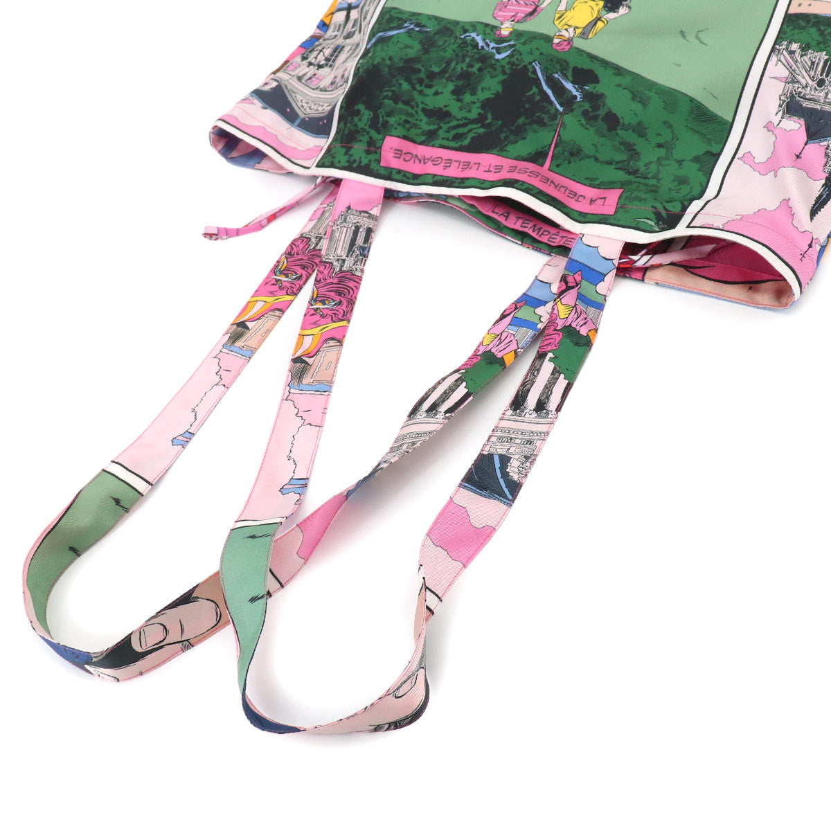 Petit H Tote Bag Silk 100% Multicolor Purse