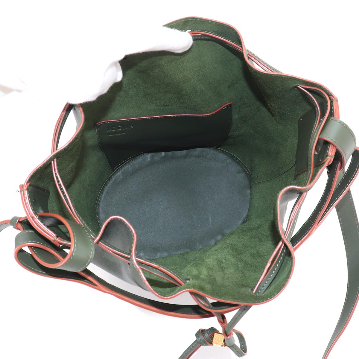 Balloon Small Shoulder Bag Leather Green