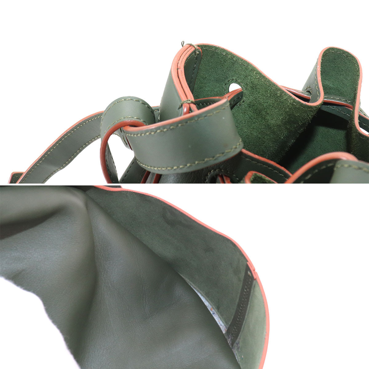 Balloon Small Shoulder Bag Leather Green