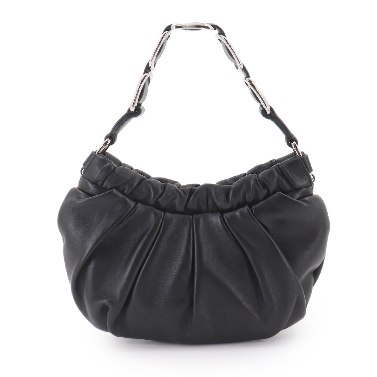 Hug Mini Hand Bag Leather Black Purse