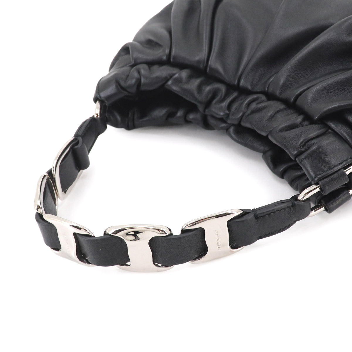 Hug Mini Hand Bag Leather Black Purse