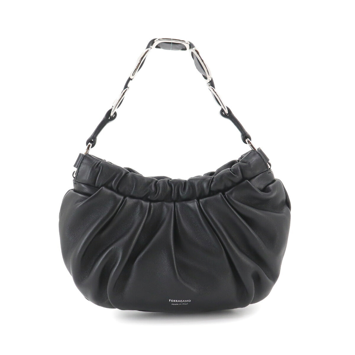 Hug Mini Hand Bag Leather Black Purse
