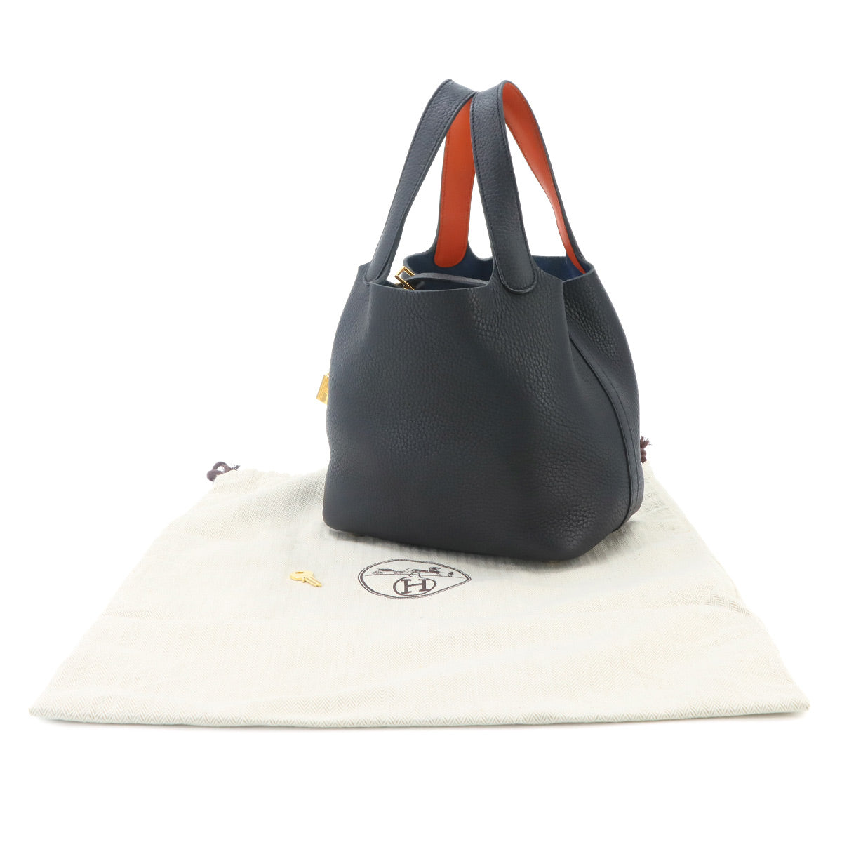 Picotin Lock Eclat PM Hand Bag Traurillon Clemence Blue Indigo