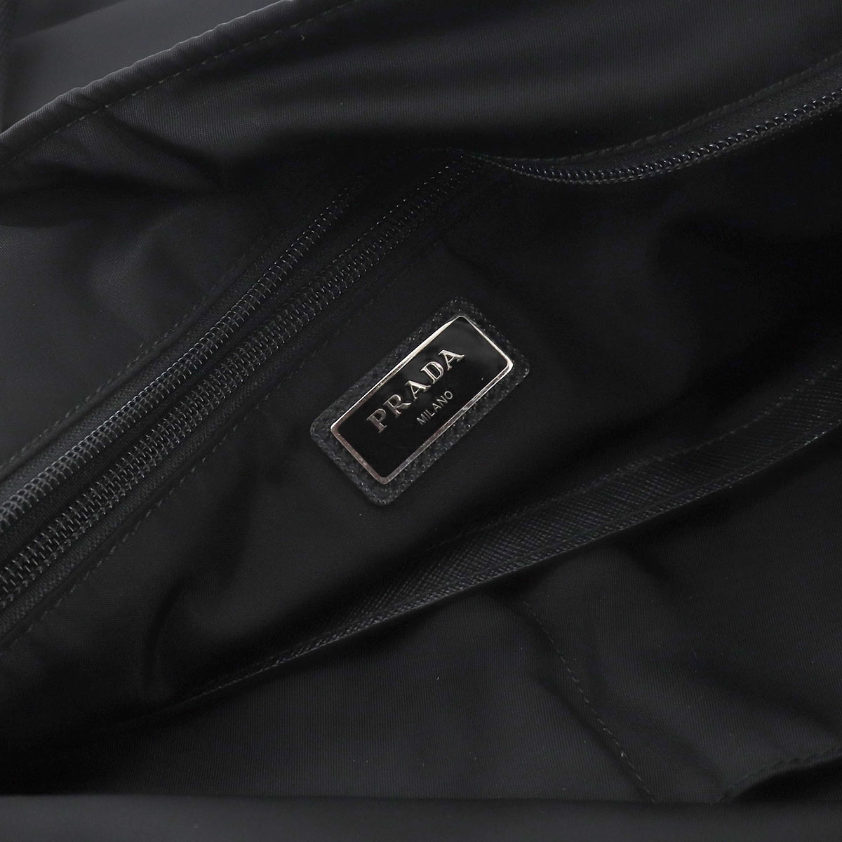 Tote Bag Nylon Saffiano Leather Nero Black