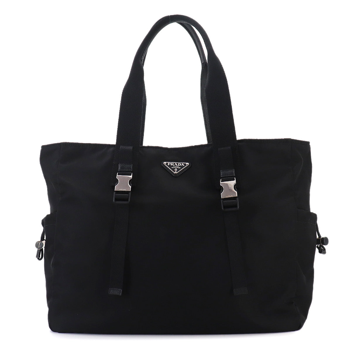 Tote Bag Nylon Saffiano Leather Nero Black
