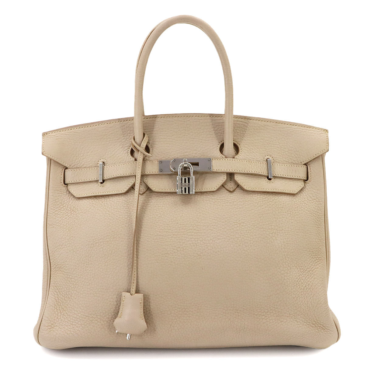 Birkin 35 Taurillon Clemence Beige Hand Bag Purse