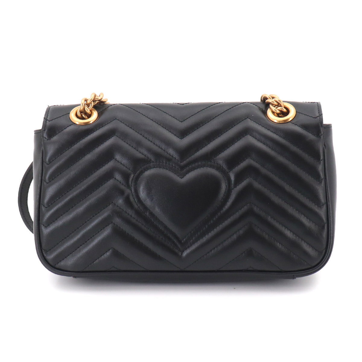 GG Marmont Shoulder Bag Leather Black 443497 Purse