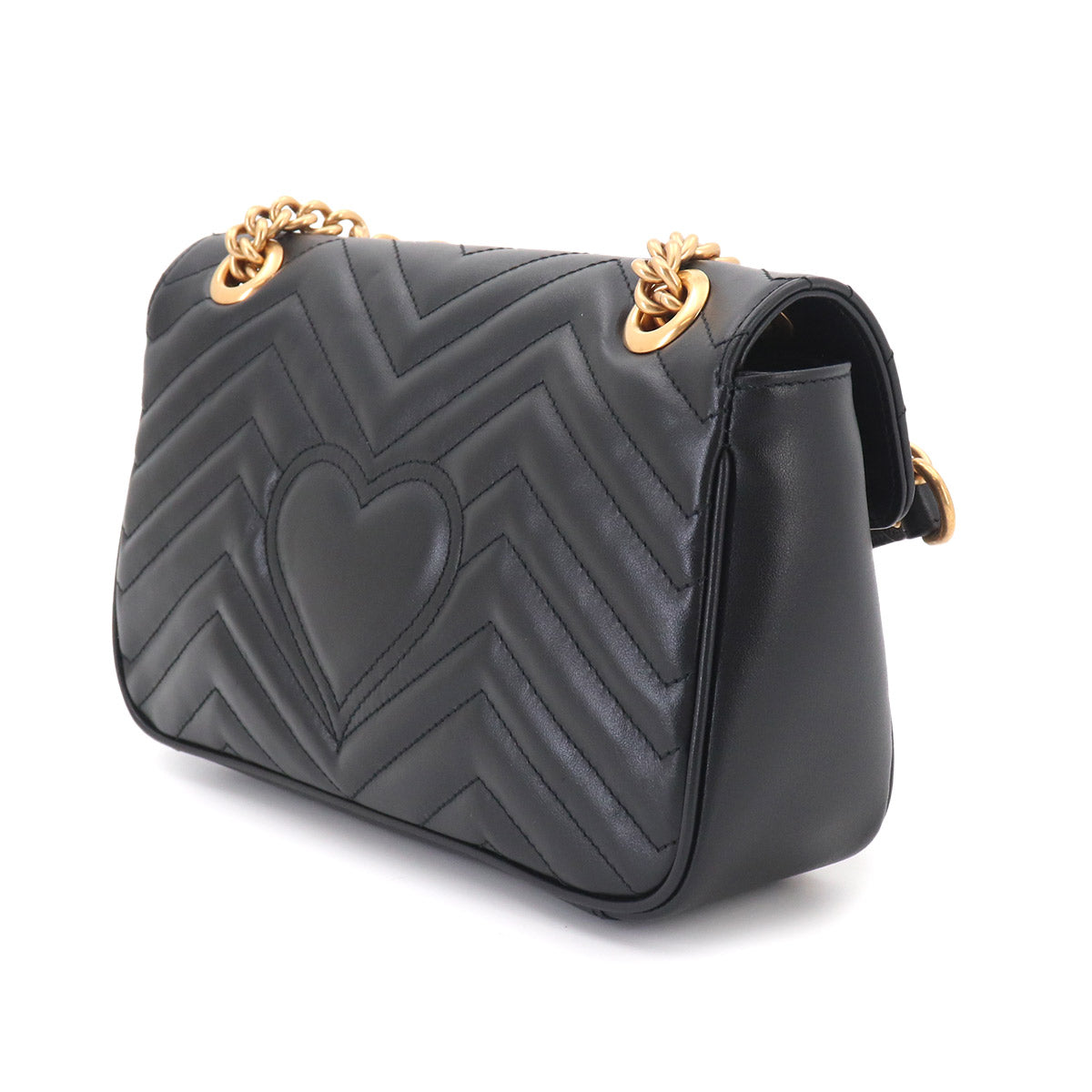 GG Marmont Shoulder Bag Leather Black 443497 Purse