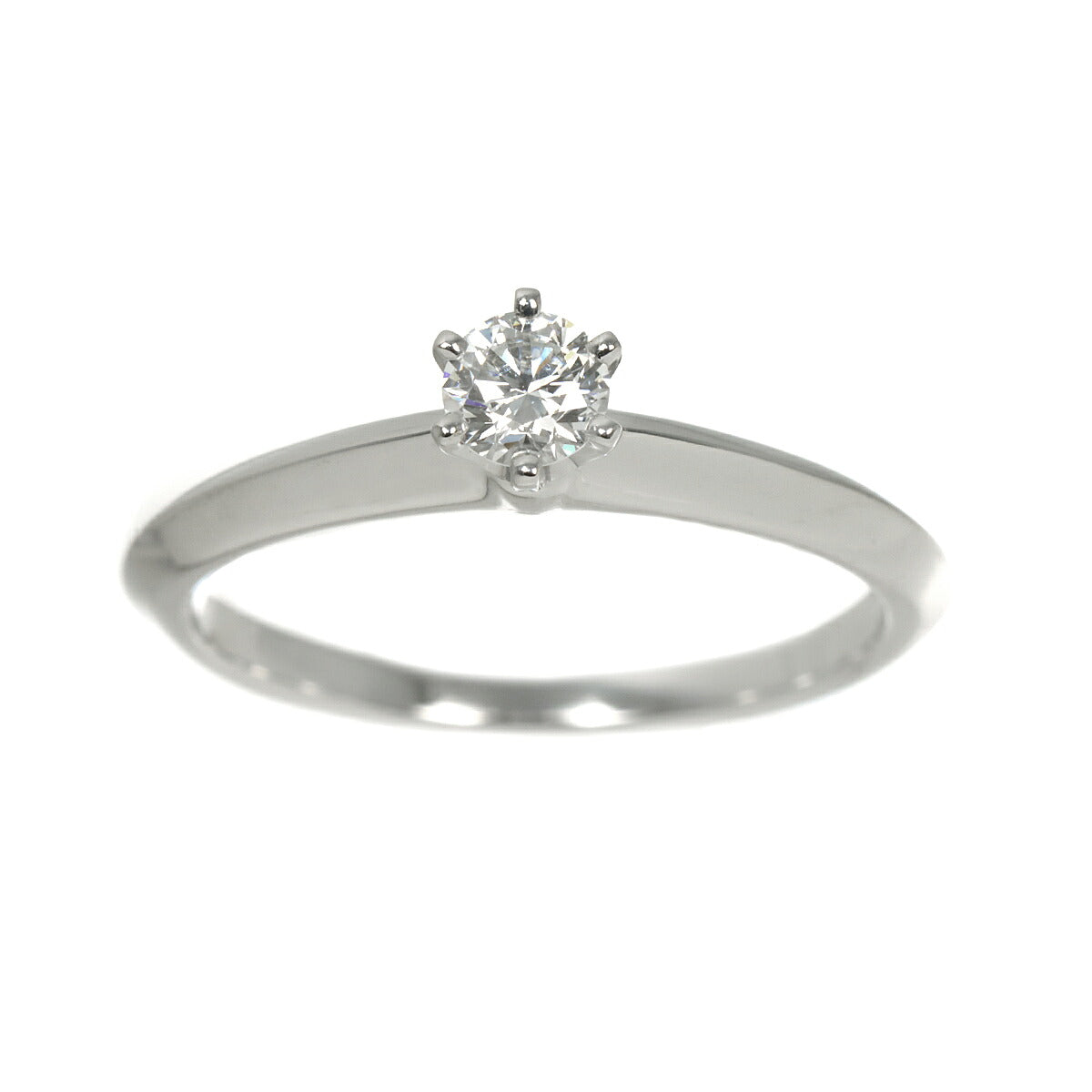 Diamond 0.22ct H/VVS1/3EX Ring Pt Platinum Size6(US)