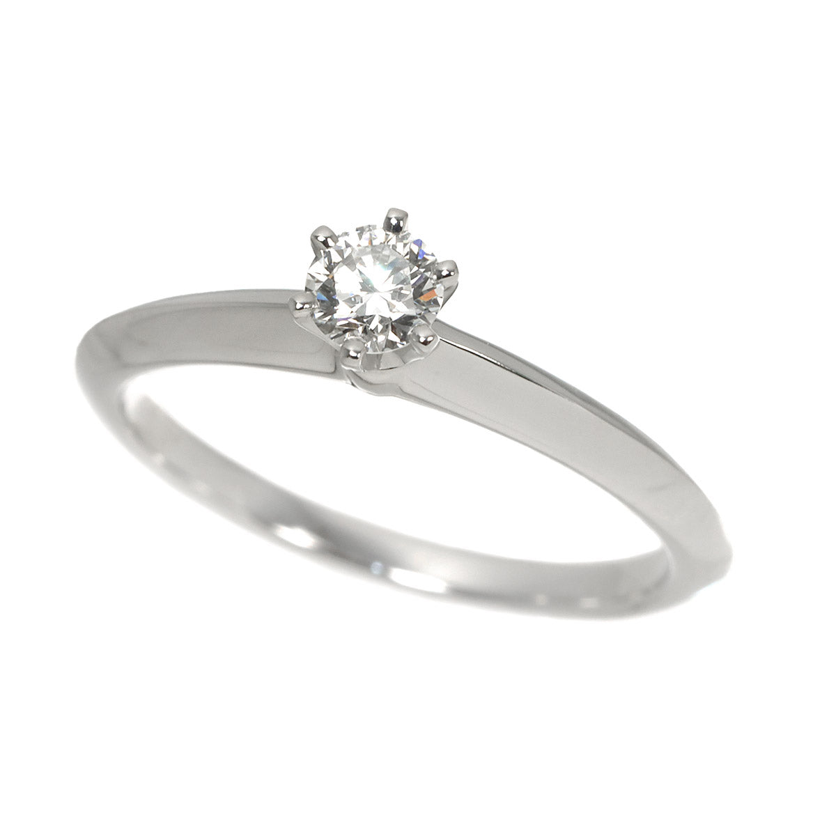 Diamond 0.22ct H/VVS1/3EX Ring Pt Platinum Size6(US)