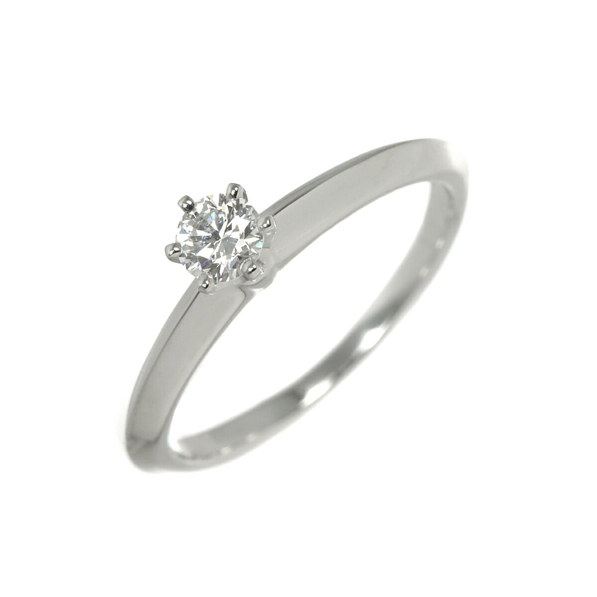 Diamond 0.22ct H/VVS1/3EX Ring Pt Platinum Size6(US)