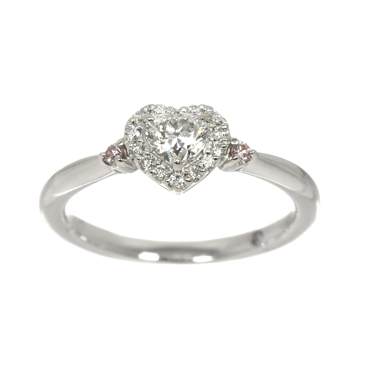 Diamond 0.219ct F/VS2 Sapphire Ring Pt Platinum Size4(US)