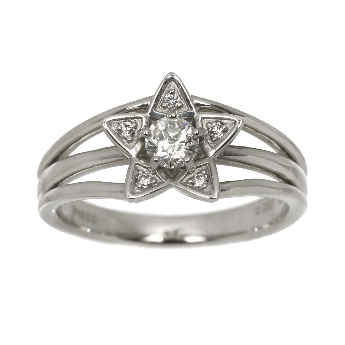 Diamond 0.202ct I/VS1 0.02ct Ring Pt Platinum size5.25