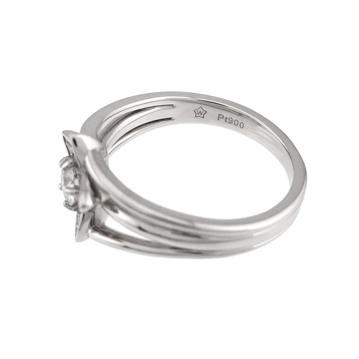 Diamond 0.202ct I/VS1 0.02ct Ring Pt Platinum size5.25