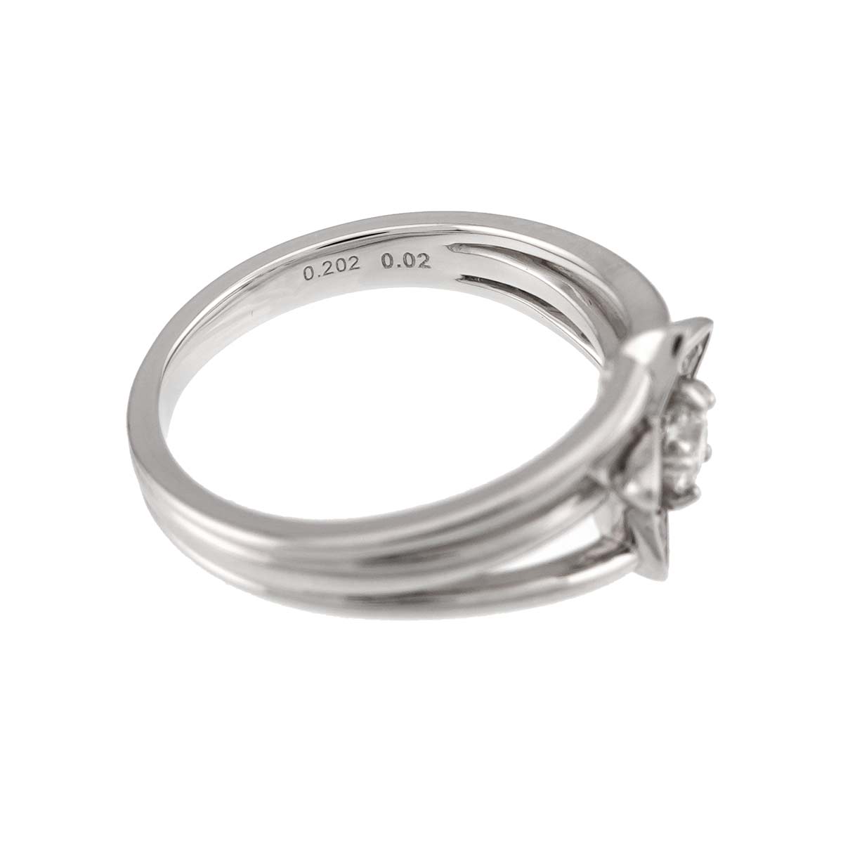 Diamond 0.202ct I/VS1 0.02ct Ring Pt Platinum size5.25