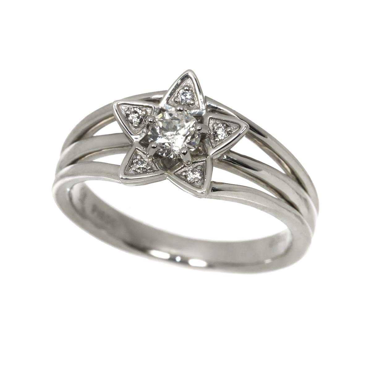 Diamond 0.202ct I/VS1 0.02ct Ring Pt Platinum size5.25