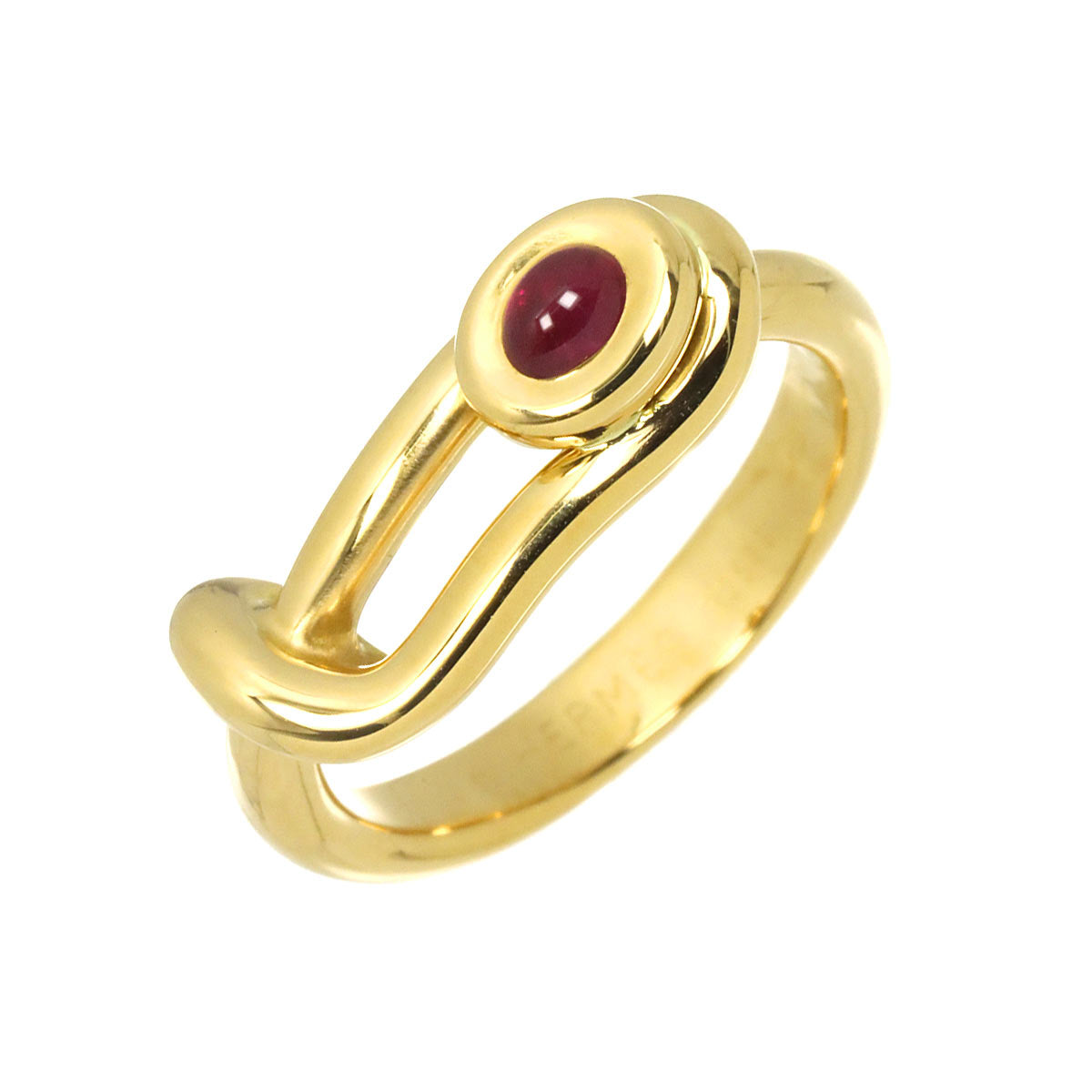 Ruby Ring 18K Yellow Gold 750 Size51 5.5-5.75(US)