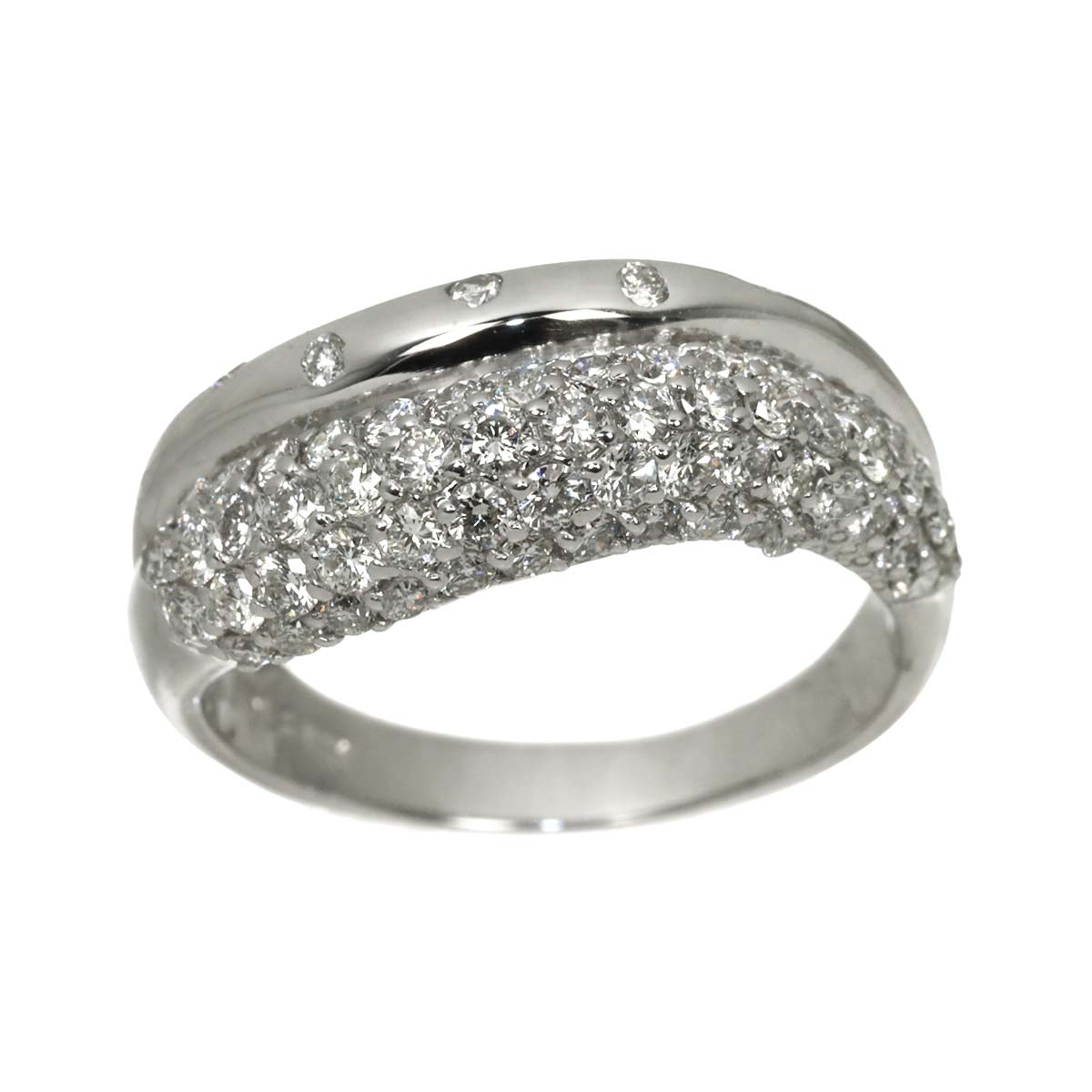 Diamond 0.81ct Ring 18K WG 750 Size5.25(US)