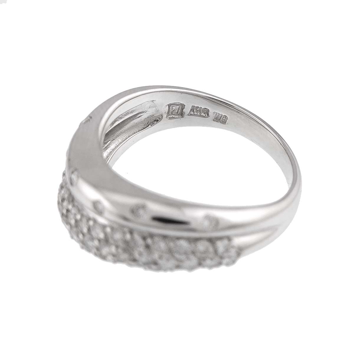 Diamond 0.81ct Ring 18K WG 750 Size5.25(US)