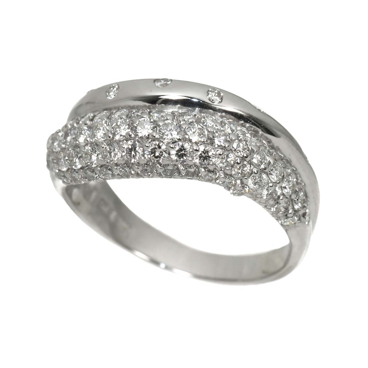Diamond 0.81ct Ring 18K WG 750 Size5.25(US)