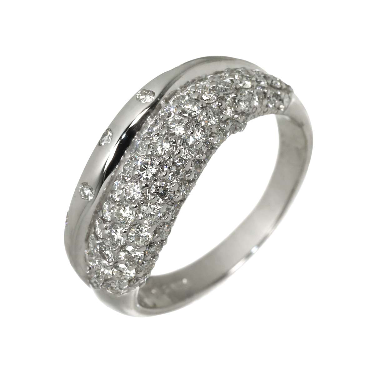Diamond 0.81ct Ring 18K WG 750 Size5.25(US)