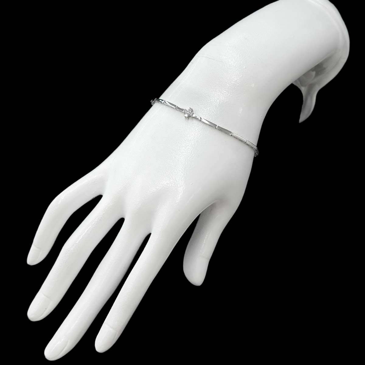 Vendome Aoyama Diamond 0.10ct Bracelet 18K White Gold 750