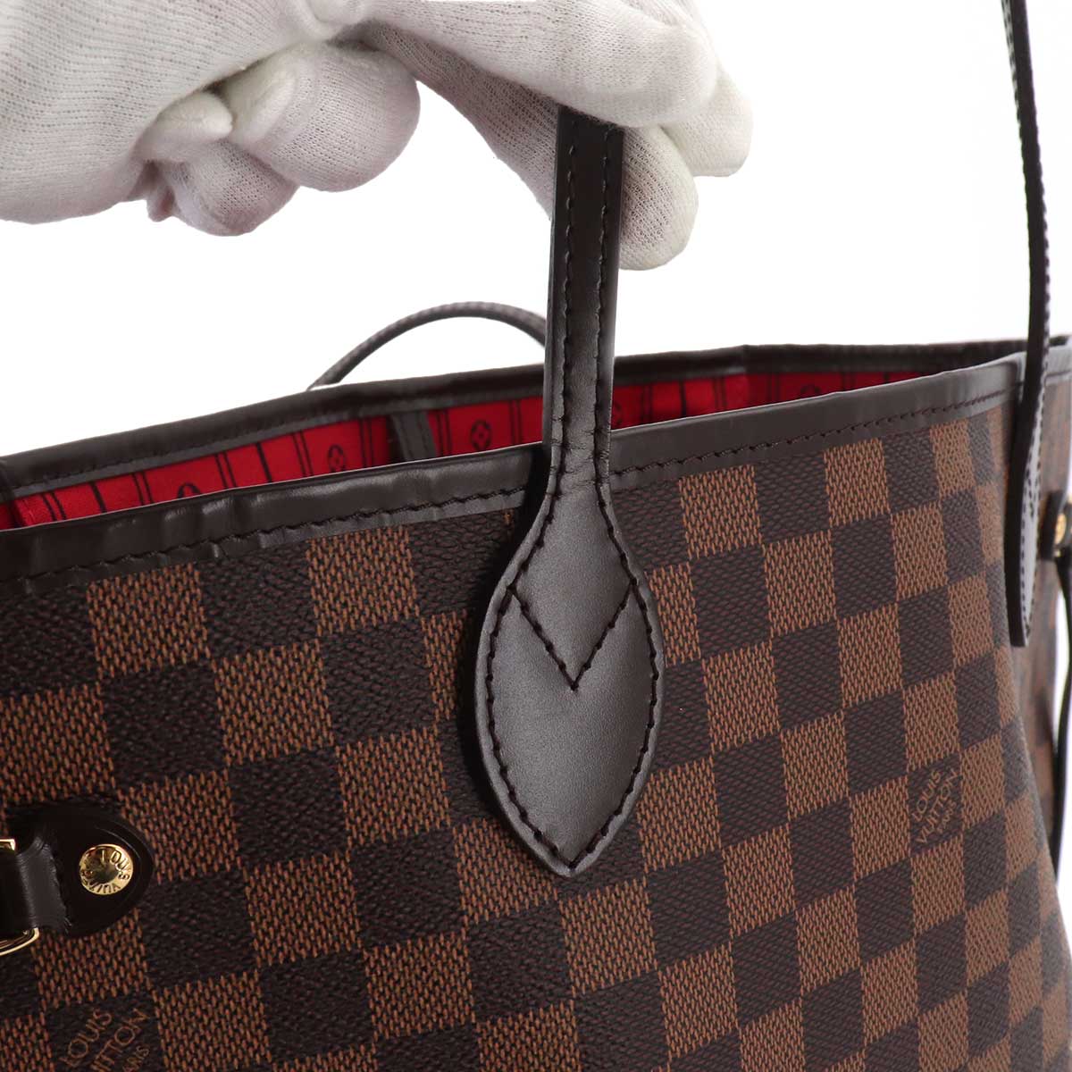 Damier Neverfull MM Tote Bag Ebene Cerise N51105 Purse