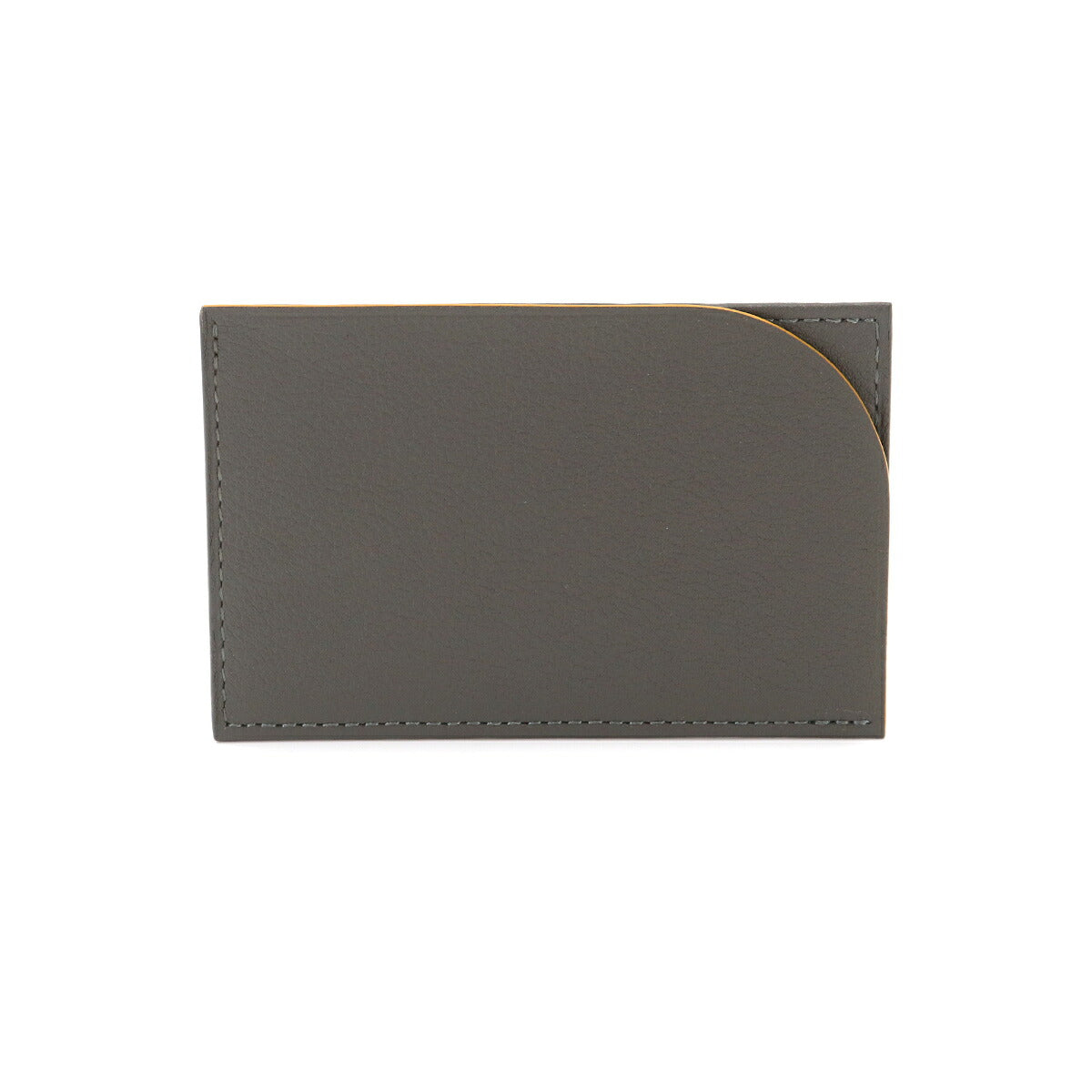Card Case Leather Grey Logos