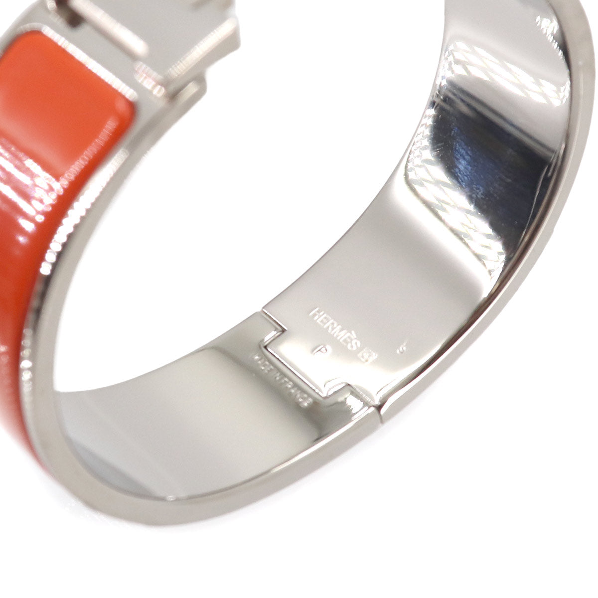 Clic Clac H Bangle Orange Silver Accessory