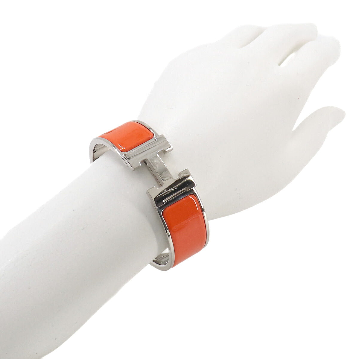 Clic Clac H Bangle Orange Silver Accessory