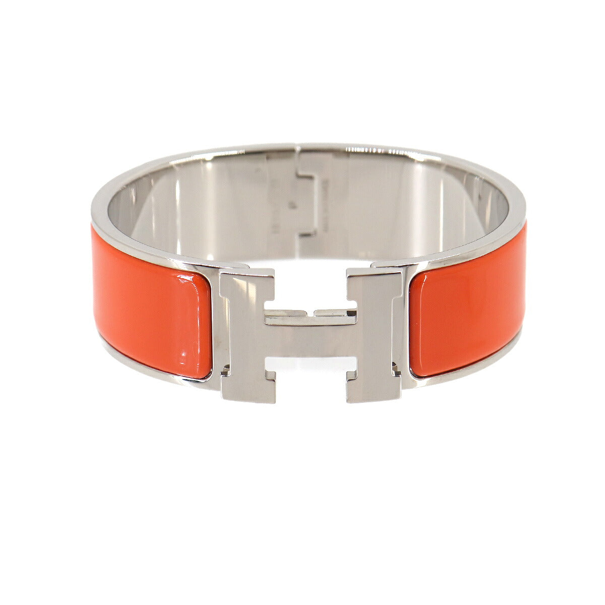 Clic Clac H Bangle Orange Silver Accessory
