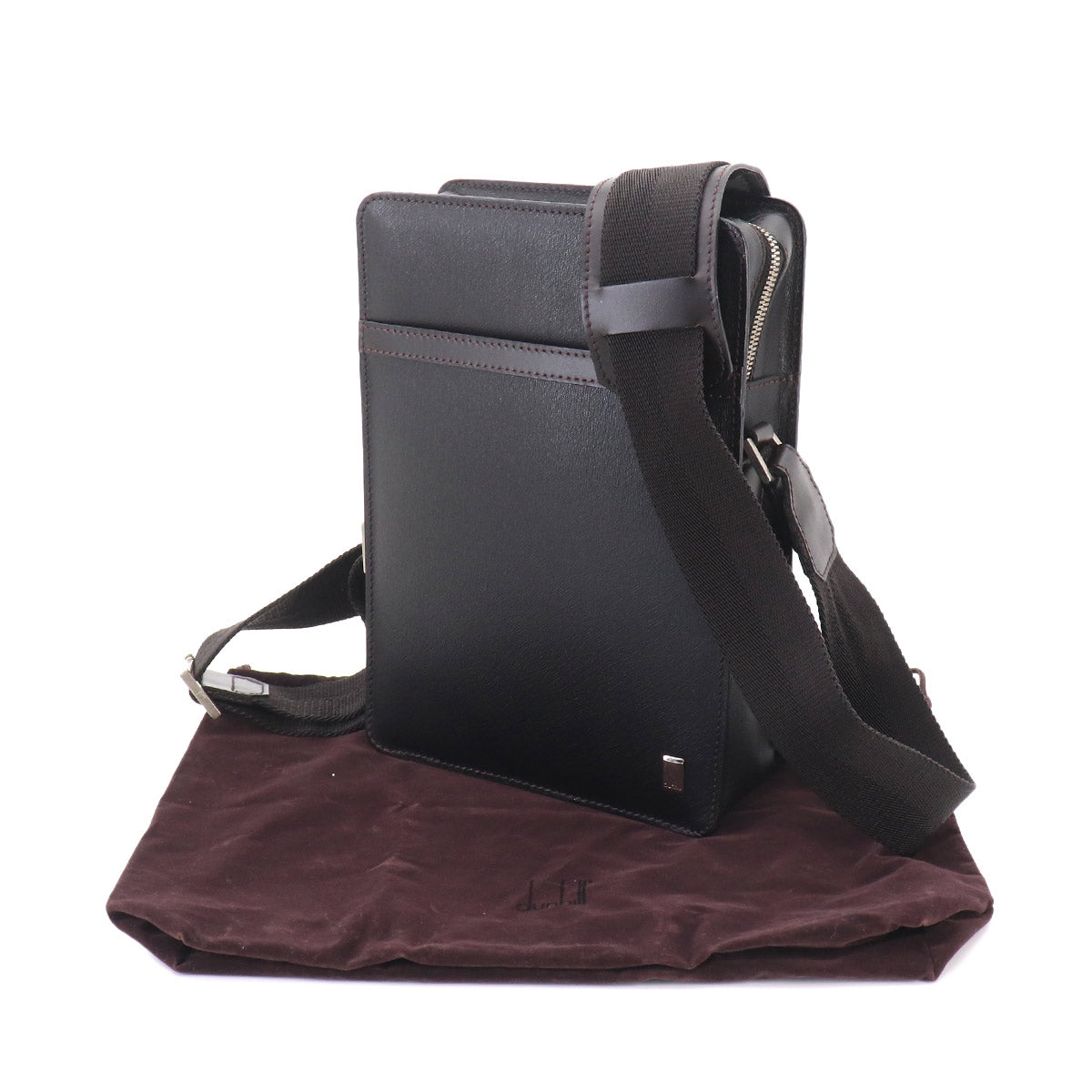 Sidecar Shoulder Bag Leather Dark brown Purse