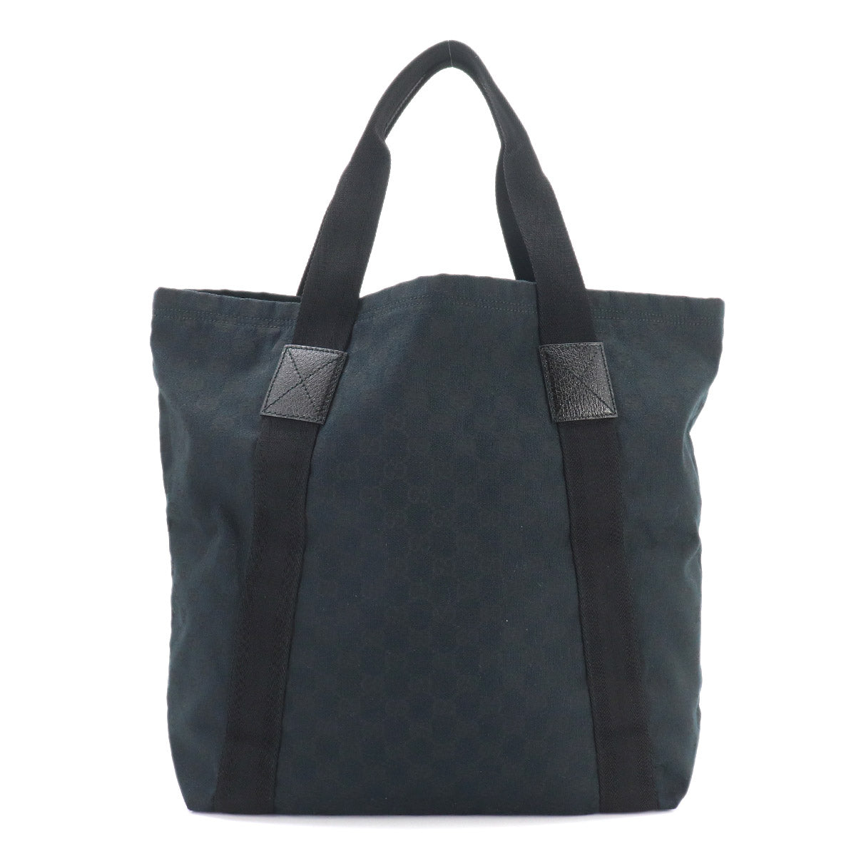 GG Canvas Tote Bag Leather Black 189669 Purse