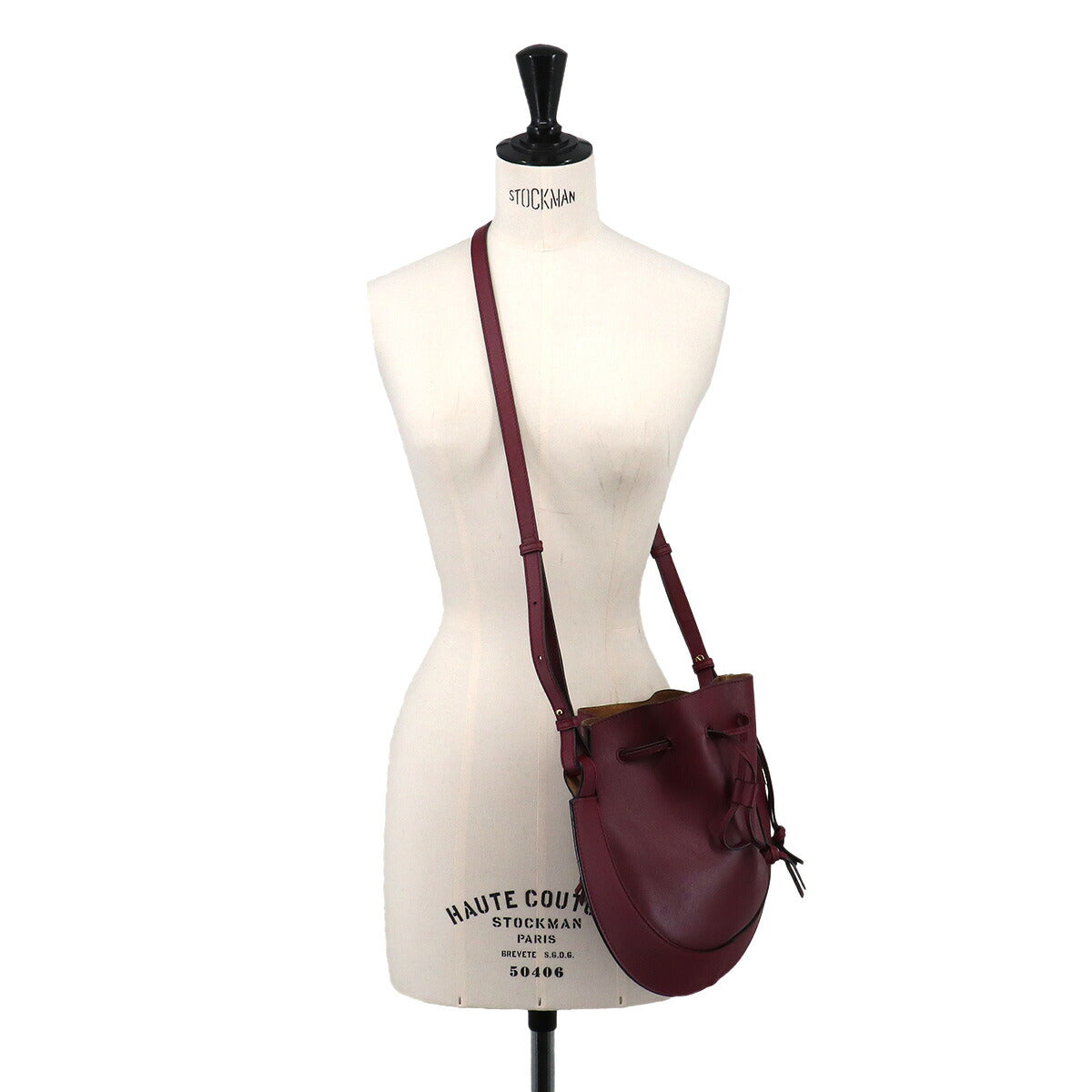 Horseshoe Shoulder Bag Leather Bordeaux Purse