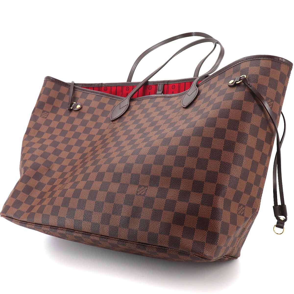 Damier Neverfull GM Tote Bag Ebene Cerise N51106 Purse
