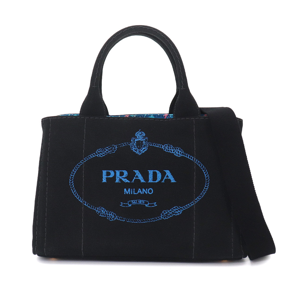 Canapa Mini 2way Hand Shoulder Bag Canvas Nero 1BG439 Purse