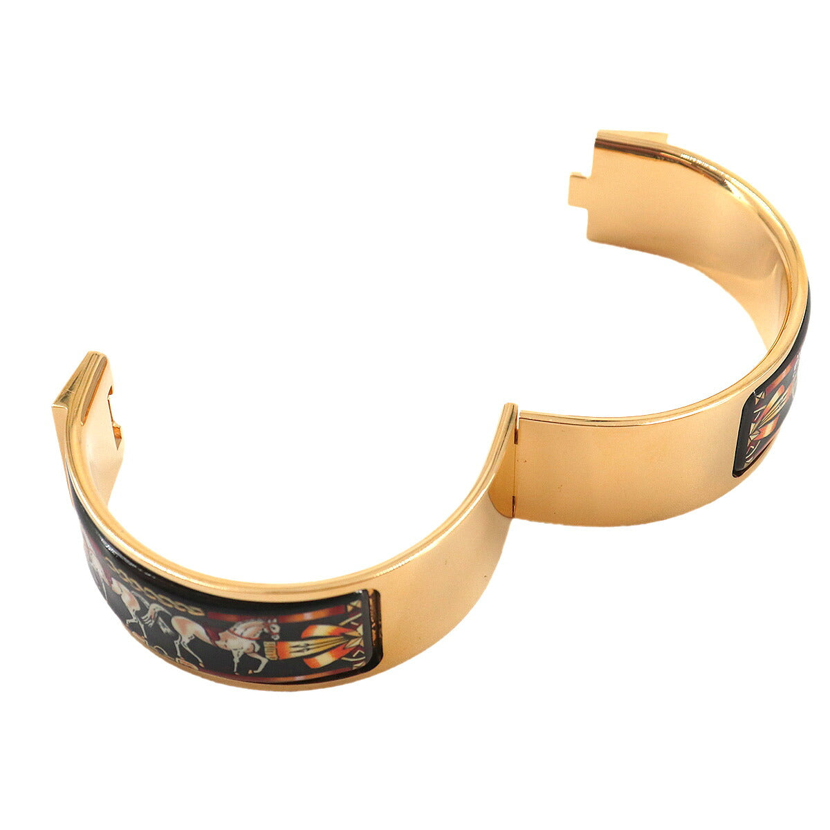 Loquet Email GM Bracelet Bangle Gold Black Accessory