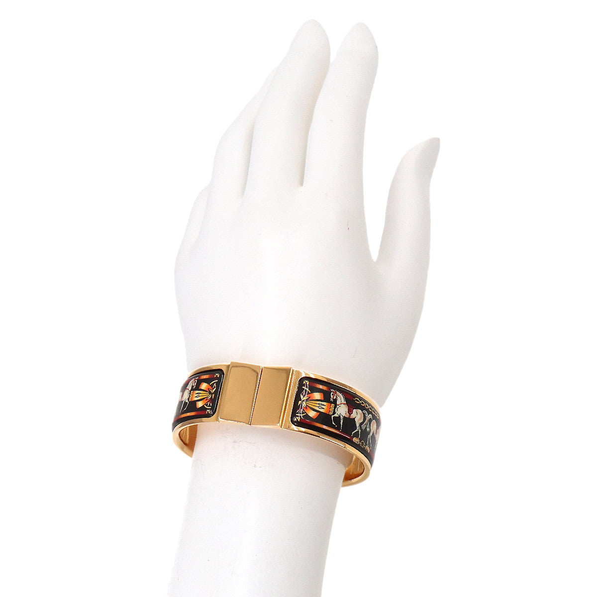 Loquet Email GM Bracelet Bangle Gold Black Accessory