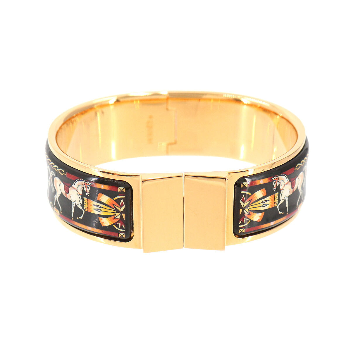 Loquet Email GM Bracelet Bangle Gold Black Accessory