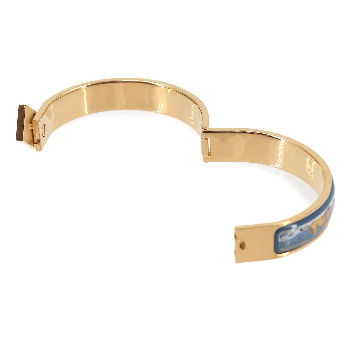 Loquet Enamel Bangle Blue Multicolor Gold Lion Accessory